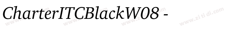 CharterITCBlackW08 字体转换